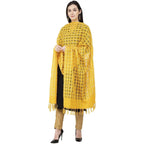 A R Silk Golden Box Regular Dupatta Yellow Color Dupatta or Chunni | Grab2Buy