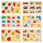 Webby Wooden Educational Puzzle for Preschool Kids- Set of 6
