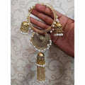MS Fashion India Gold Color With White Pearls, Jhumkas Hanging Bangles | Grab2Buy