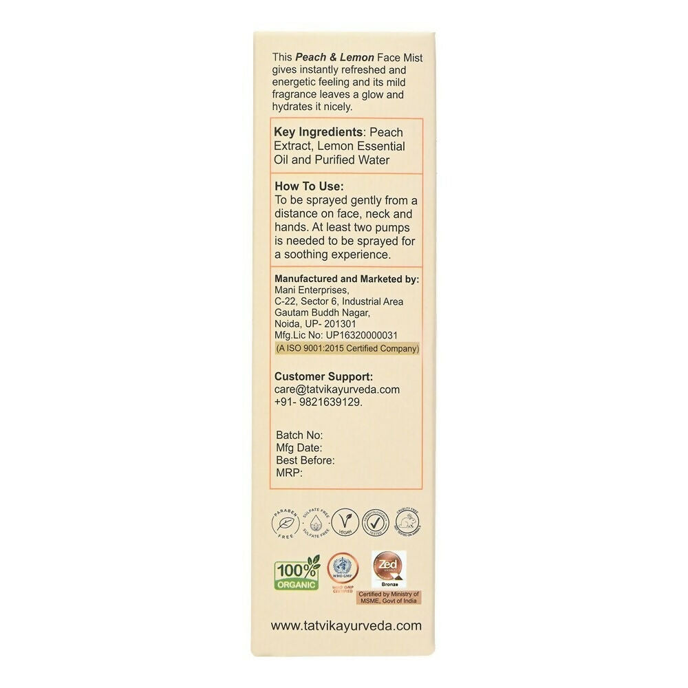 Tatvik Ayurveda Lavanya Face Mist (Peach & Lemon) | Grab2Buy