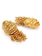 Gold-Polished Pearls Beaded Temple Jewellery Set - Ruby Raang | Grab2Buy