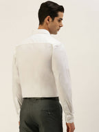 Ramraj Cotton Mens Full Sleeve Formal Poly Cotton White Shirt | Grab2Buy