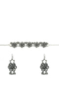 Mominos Fashion Johar Kamal Silver-Plated Brass Finish Floral Desgin Choker For Women | Grab2Buy