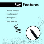 Matt Look Single Stroke Super Glide 24 Hours Water Proof Smudge Proof Eyeliner Kohl Kajal - Jet Black