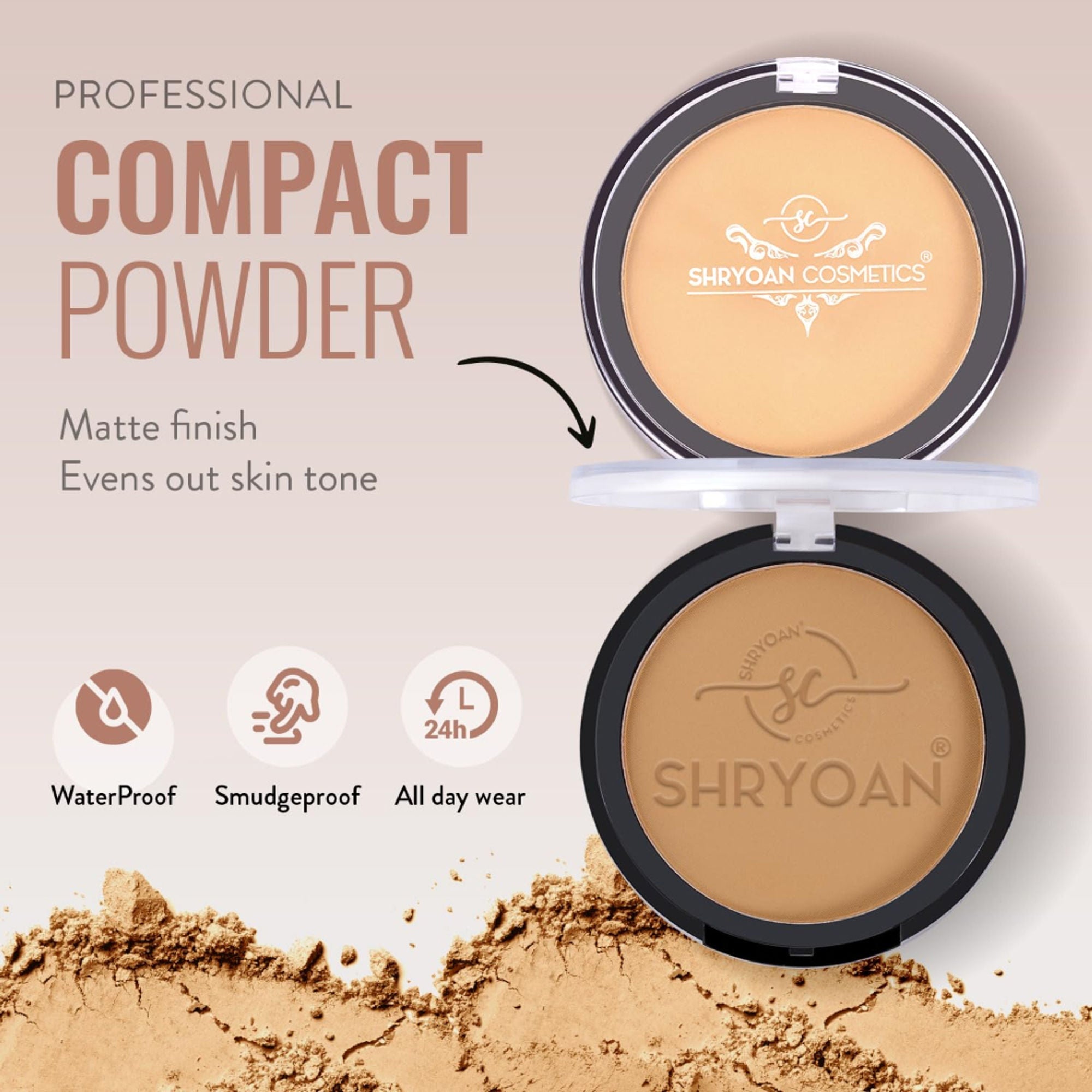 Shryoan Infinite Waterproof Compact Powder - 2 | Grab2Buy