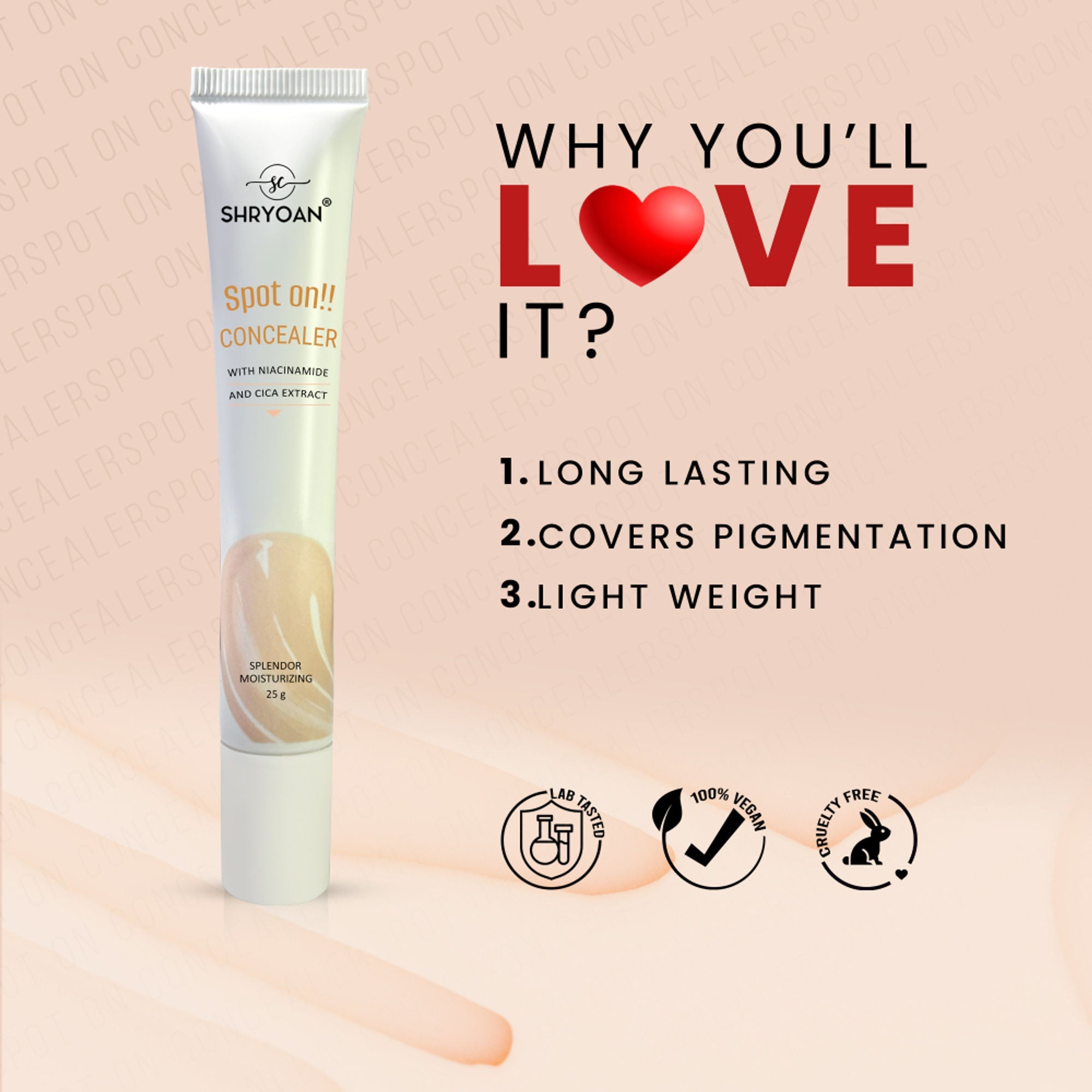 Shryoan Full Coverage and Lightweight Formula Spot on Concealer - 7 | Grab2Buy
