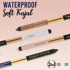 Shryoan Shimmery Dual Kajal with Sharpener - Black-Brown - Black-blue