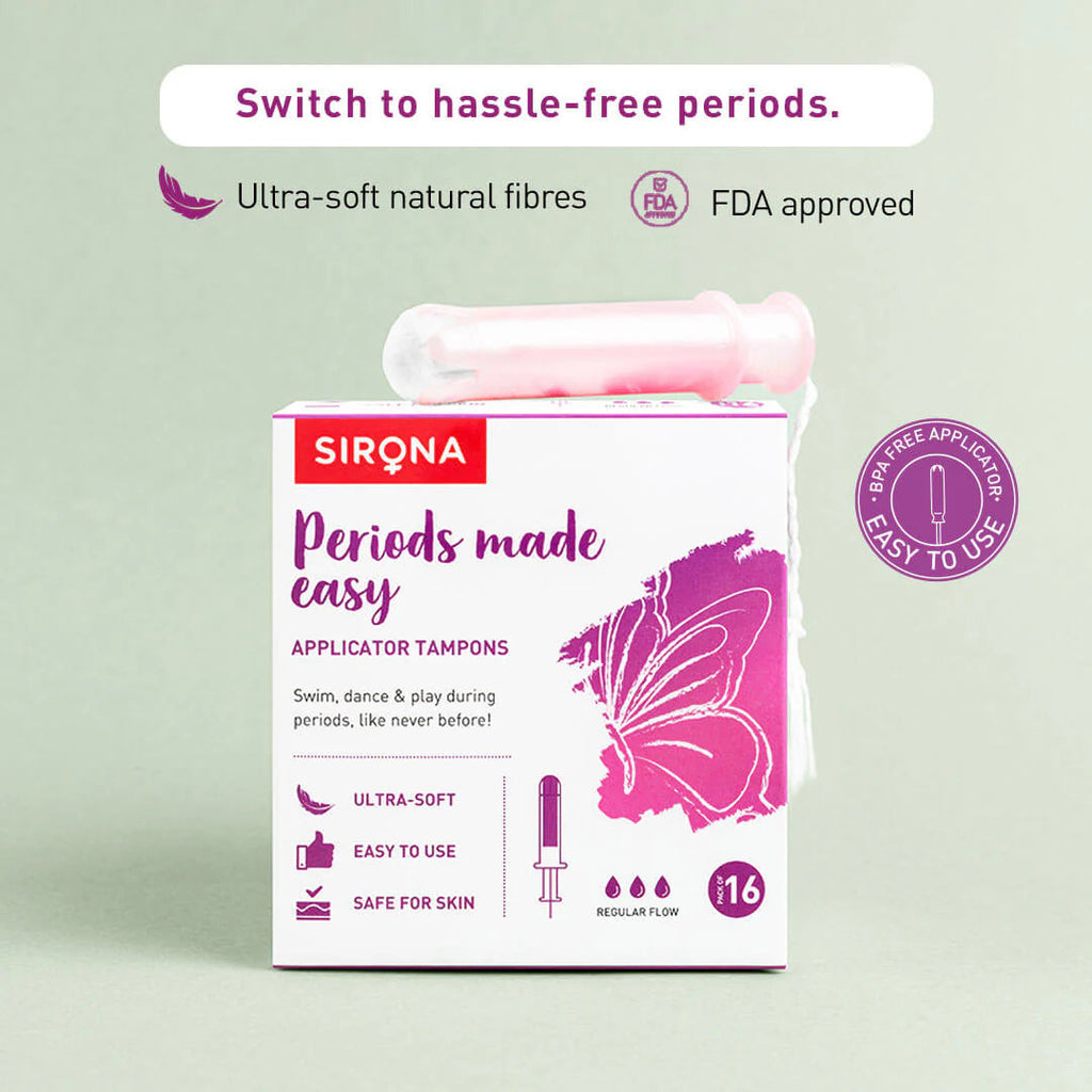 Sirona Premium Applicator Tampons - Regular Flow | Grab2Buy