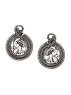 Cardinal Silver-Toned Black Colored Oxidized Choker Jewellery Set | Grab2Buy