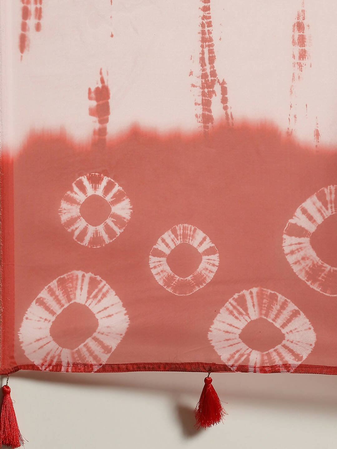 Red Organza Printed Saree With Blouse Piece - Nivaa | Grab2Buy