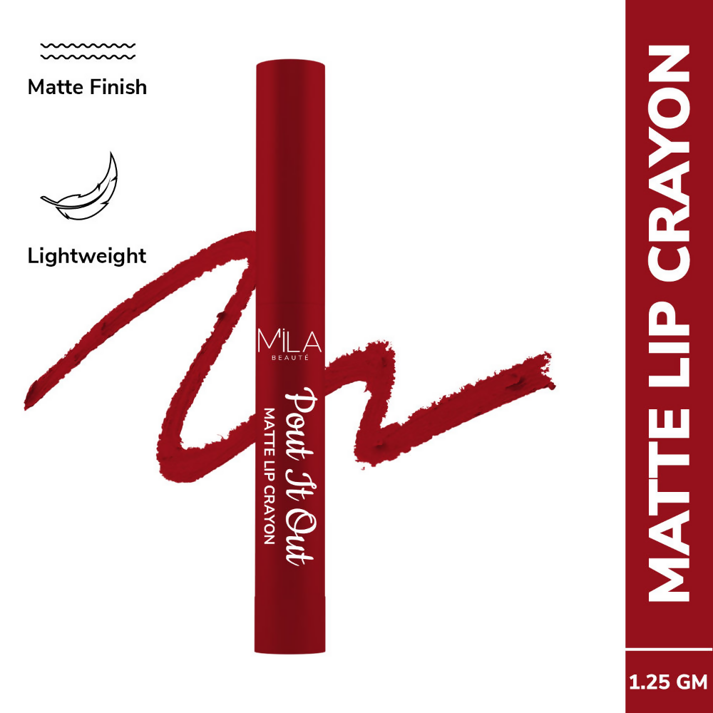 Mila Beaute Pout It Out Long Lasting & Matte Finish Lip Crayon Lipstick - Maleficent | Grab2Buy