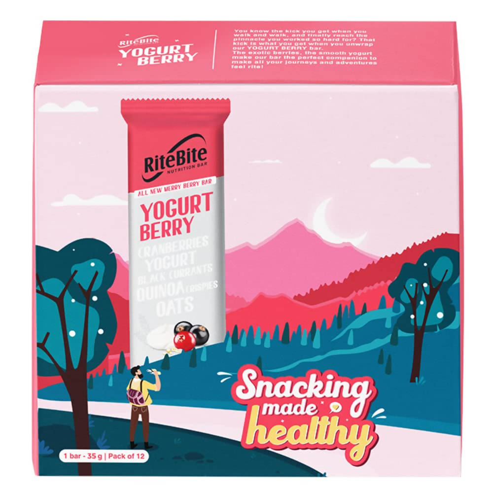 RiteBite Max Protein Yogurt Energy Berry Nutrition Bar | Grab2Buy