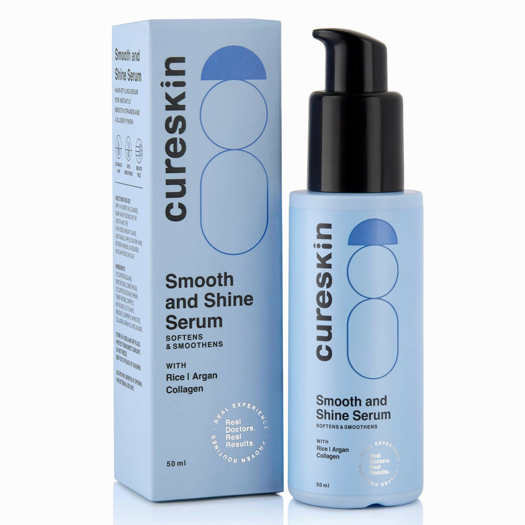 Cureskin Smooth and Shine Hair Serum Helps Reducing Hair Breakage, Frizz | Grab2Buy