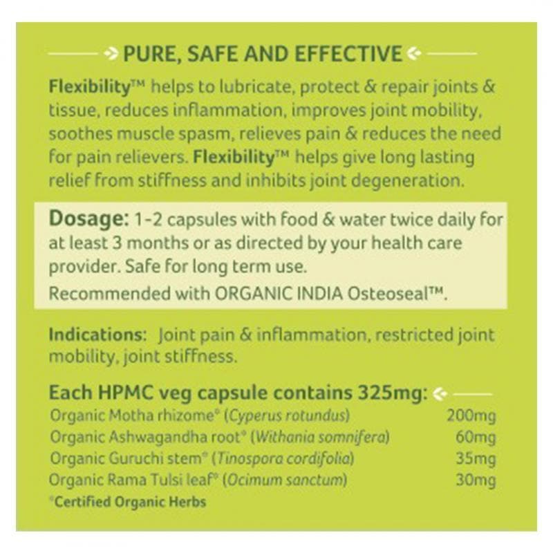 Organic India Flexibility - 60 Capsules | Grab2Buy