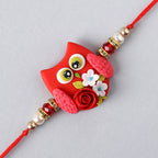 Cute Owl Polymer Clay Rakhi & Silk Chocolates | Grab2Buy