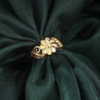 AanyaCentric Gold-Polished Jewelry Combo: Elegant Short Mangalsutra, Finger Ring, and American Diamond Earrings Set | Grab2Buy