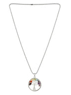 Women's Silver-Toned Blue Silver-Plated Handcrafted Chain - Ruby Raang | Grab2Buy