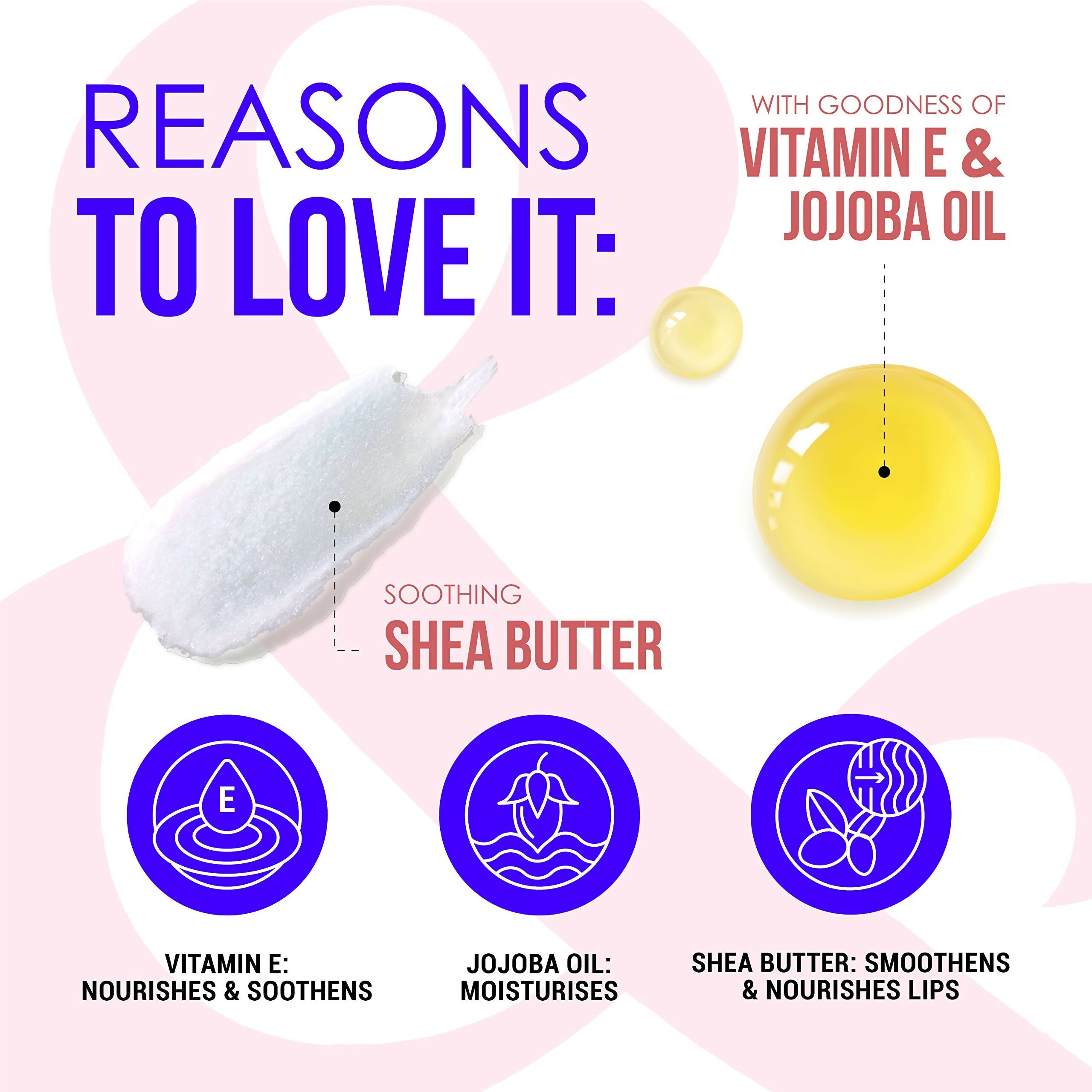 Blue Heaven Jelly & Butter Lip Balm - Dusty Rose, infused with Shea Butter & Vitamin E, Fades Pigmentation
