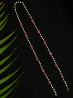 Stone And Gold-Polished Mask Chain - Ruby Raang | Grab2Buy