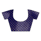 Vamika Navy Kalamkari Print With Jhalar Khadi Silk Saree (KITE NAVY) | Grab2Buy