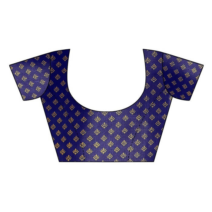 Vamika Navy Kalamkari Print With Jhalar Khadi Silk Saree (KITE NAVY) | Grab2Buy