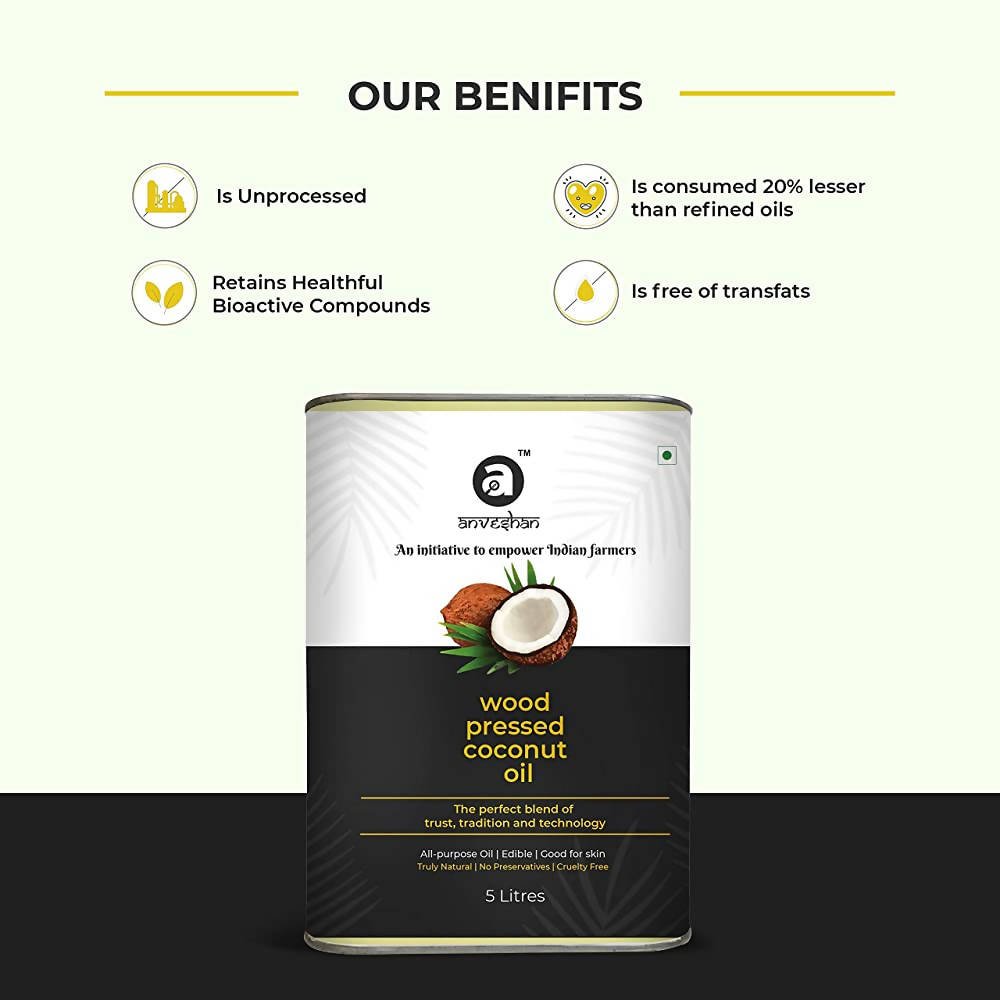 Anveshan Wood Pressed Coconut Oil | Grab2Buy
