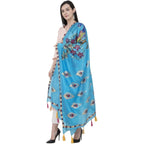 A R Silk Silk Peacock Multi Fancy Dupatta Color Firozi Dupatta or Chunni | Grab2Buy