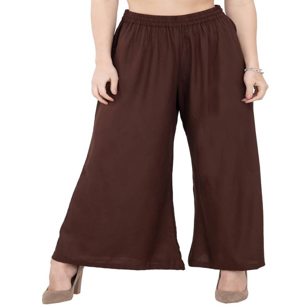 Lagi Women's Brown Solid Palazzo (PLZ04J) | Grab2Buy