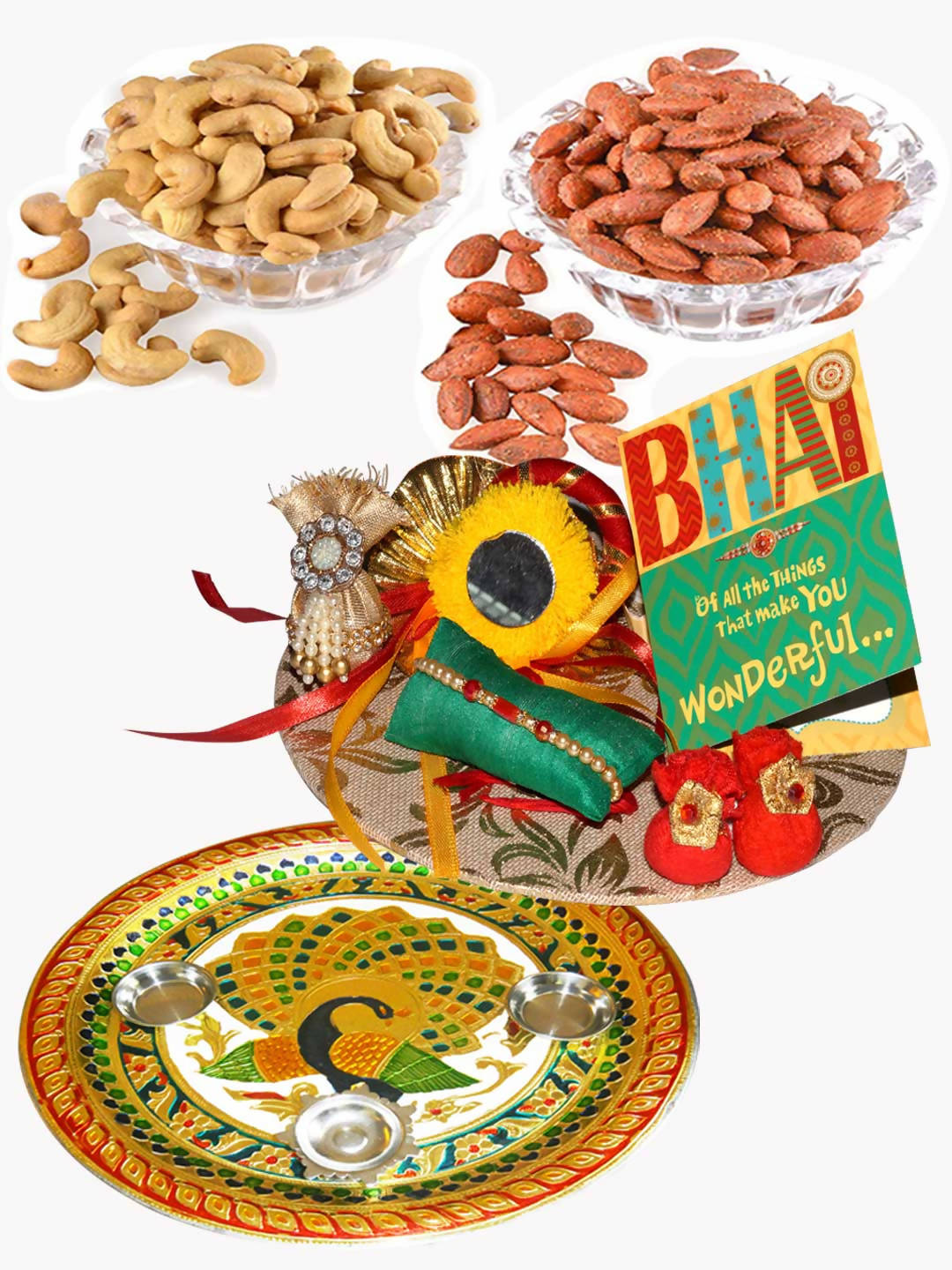 Bikano Rakhi Puja Thali with Dryfruits | Grab2Buy