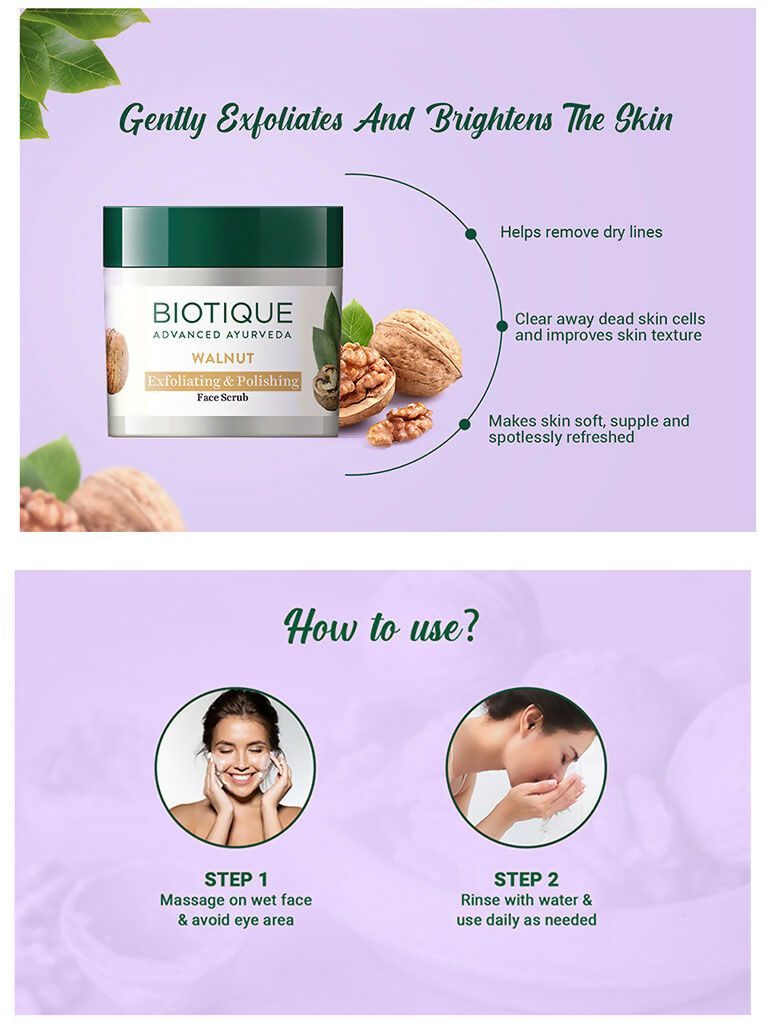 Biotique Bio Walnut Exfoliating & Polishing Scrub | Grab2Buy