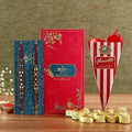 2 Stone Work Rakhis and Choco Swiss Gloriette Luxury Box | Grab2Buy