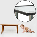 Safe-O-Kid Unique High Density L-Shaped 2 Mtr Long 4 Large Edge Guard With 16 Corner Cushions - Black | Grab2Buy