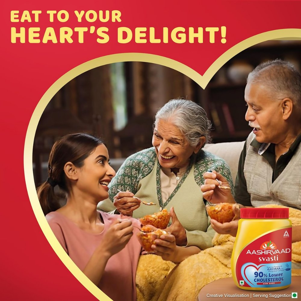 Aashirvaad Svasti 90% Lower Cholesterol Ghee | Swadesiicart
