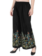 Mominos Fashion Black Floral Design Palazzo | Grab2Buy