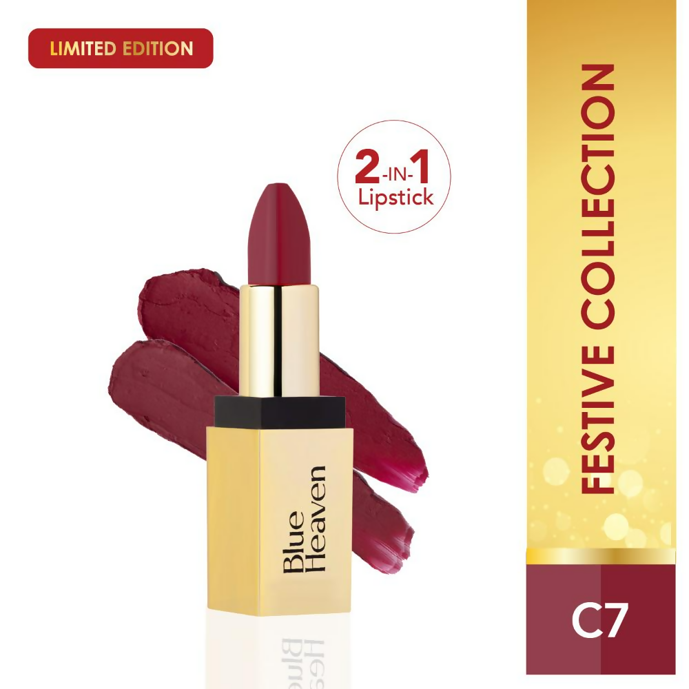 Blue Heaven 2-In-1 Dual Shade Lipstick - C7 | Grab2Buy
