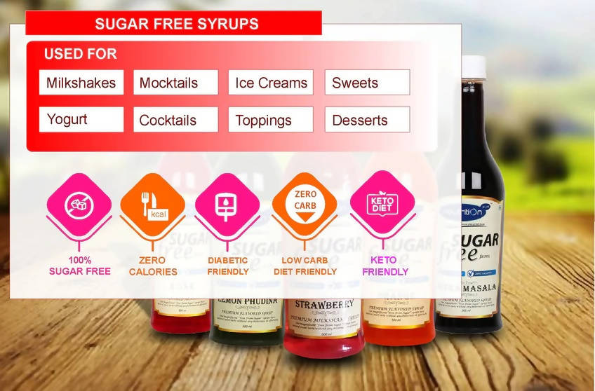 Newtrition Plus Sugar Free Rose Syrup | Grab2Buy