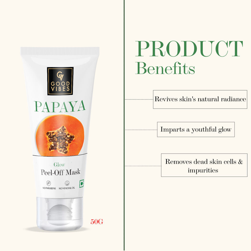Good Vibes Papaya Glow Peel Off Mask | Grab2Buy