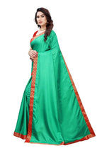Vamika Rama Green Dola Silk Border Saree (Kirti Rama) | Grab2Buy