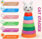 Matoyi Wooden Rainbow Cat Stacker | Grab2Buy
