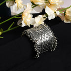 Mominos Fashion Joharkamal Oxidised Silver-Plated Ghungroo Handcraft Bracelet - Design 026 | Grab2Buy