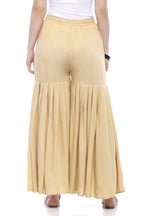 Mominos Fashion Reyon Cotton Golden Palazzo For Girls | Grab2Buy