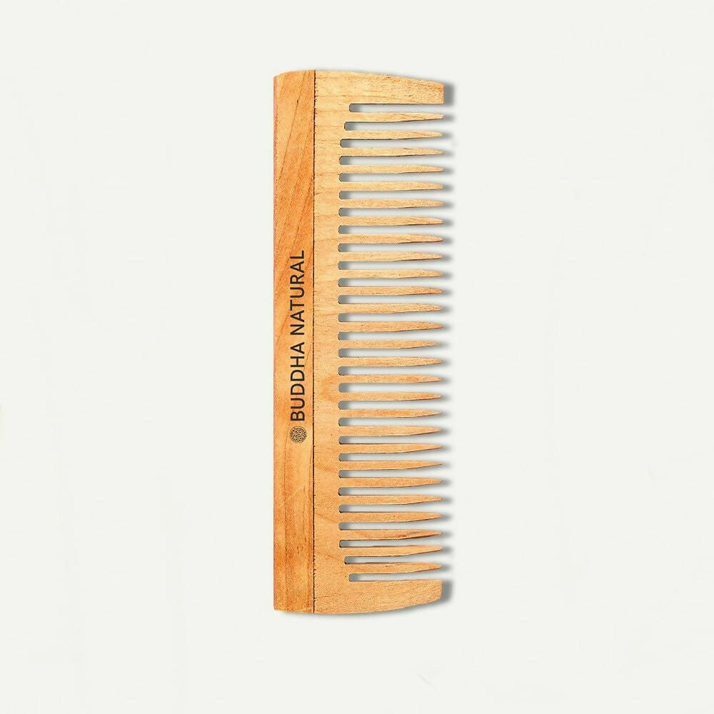 Buddha Natural Baby Wide Tooth Comb - Kacchi Neem Wood Comb | Grab2Buy