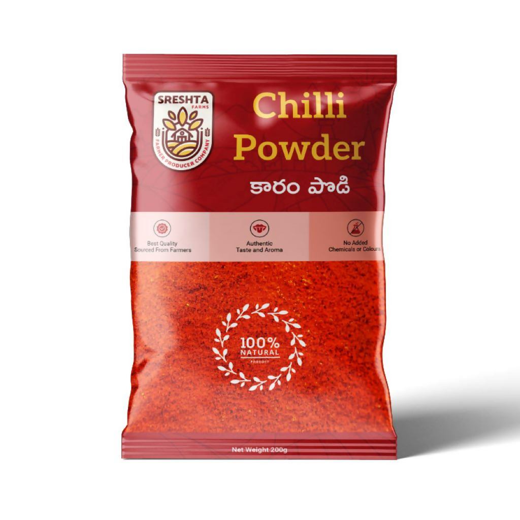 Sreshta Farms Natural Chilli Powder (Desi Mirapa Karam) | Grab2Buy