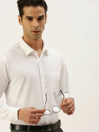 Ramraj Cotton Mens Full Sleeve Formal Poly Cotton White Shirt | Grab2Buy