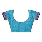 Vamika Banarasi Jacquard Weaving Blue Saree (DHONI BLUE) | Grab2Buy