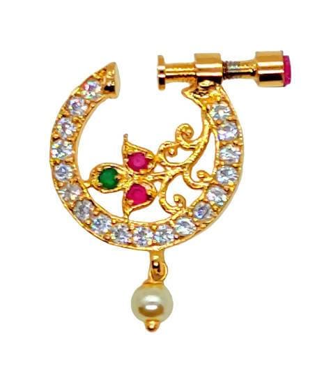 Multicolor Designer Floral Nose Ring | Grab2Buy