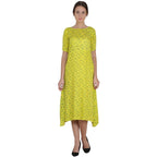 Kanoor Women's Yellow Rayon A-line kurti | Grab2Buy