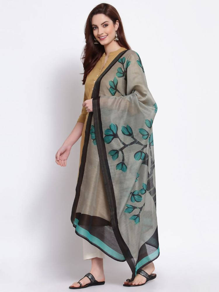 Myshka Women's Beautiful Multi Cotton Silk Printed Casual Dupatta | Grab2Buy