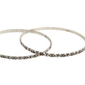 Mominos Fashion Trendy Oxidised Silver Plated Bangles | Grab2Buy