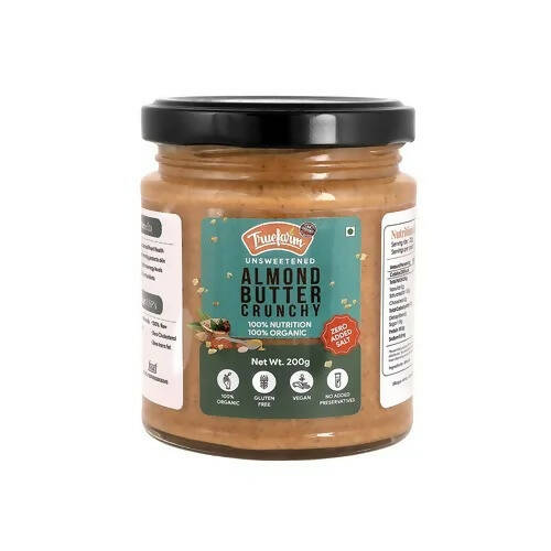 Truefarm Organic Almond Butter Crunchy-Unsweetened | Grab2Buy